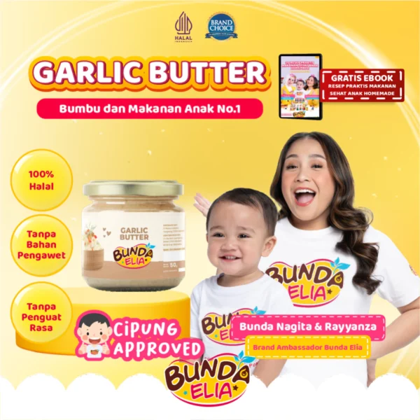 Bumbu Bunda Elia Garlic Butter – BB Booster MPASI, Kaldu Bayi, dan Bumbu Masak Non MSG & Non Pengawet