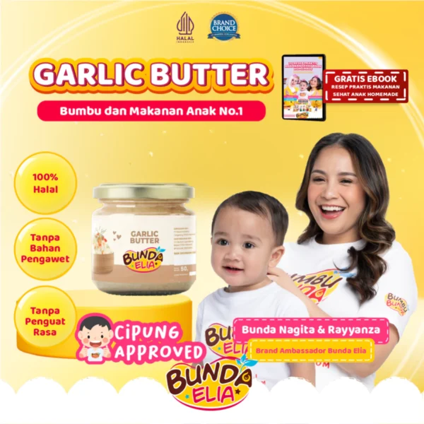 Bumbu Bunda Elia Garlic Butter – BB Booster MPASI, Kaldu Bayi, dan Bumbu Masak Non MSG & Non Pengawet